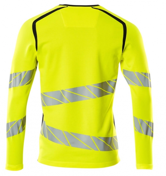 MASCOT-Warnschutz-Langarm-Shirt, ACCELERATE SAFE, warngelb/schwarzblau