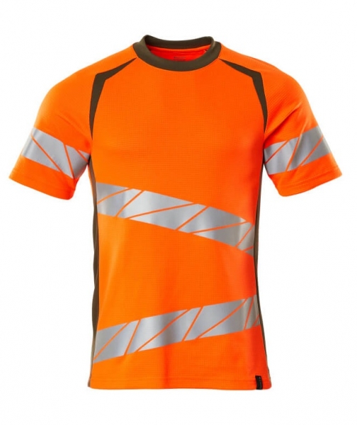 MASCOT-Warnschutz-T-Shirt, ACCELERATE SAFE, warnorange/moosgrün