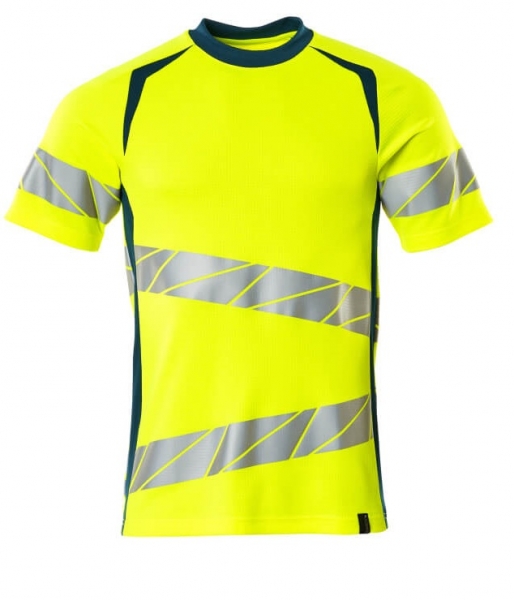 MASCOT-Warnschutz-T-Shirt, ACCELERATE SAFE, warngelb/dunkelpetroleum