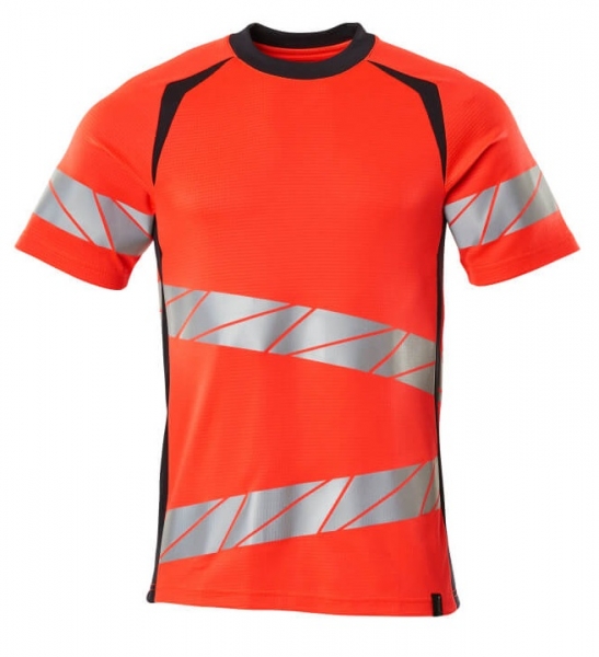 MASCOT-Warnschutz-T-Shirt, ACCELERATE SAFE, warnrot/schwarzblau