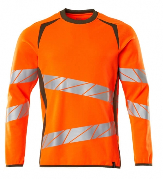 MASCOT-Warnschutz-Sweatshirt, ACCELERATE SAFE, warnorange/moosgrn