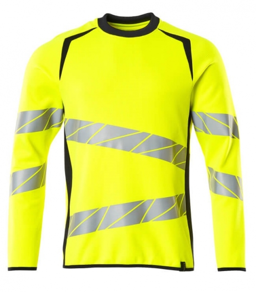 MASCOT-Warnschutz-Sweatshirt, ACCELERATE SAFE, warngelb/schwarzblau