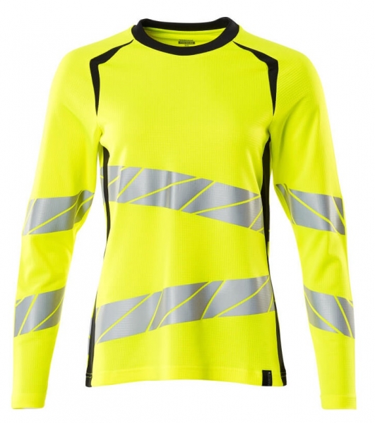 MASCOT-Warnschutz-Damen Langarm-Shirt, ACCELERATE SAFE, warngelb/schwarzblau