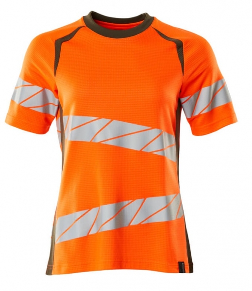 MASCOT-Warnschutz-Damen T-Shirt, ACCELERATE SAFE, warnorange/moosgrün