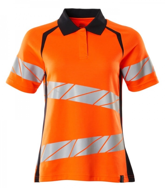 MASCOT-Warnschutz-Damen Polo-Shirt, ACCELERATE SAFE, warnorange/schwarzblau