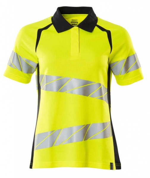 MASCOT-Warnschutz-Damen Polo-Shirt, ACCELERATE SAFE, warngelb/schwarzblau