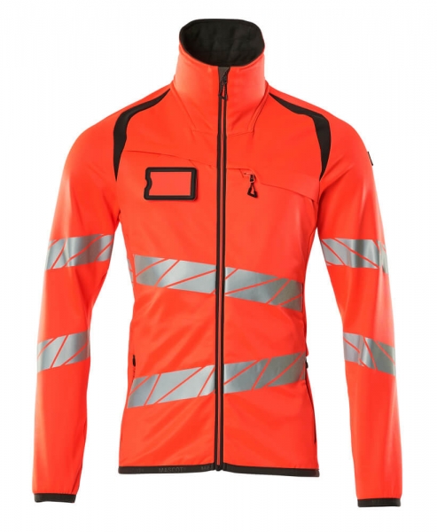 MASCOT-Warnschutz-Fleecepullover, ACCELERATE SAFE, warnrot/dunkelanthrazit
