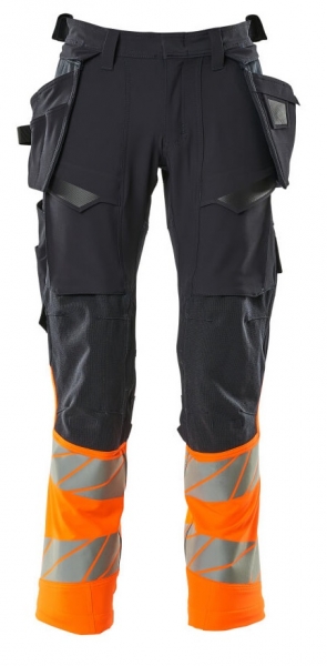 MASCOT-Warnschutz-Bundhose, ACCELERATE SAFE, 76 cm, schwarzblau/warnorange