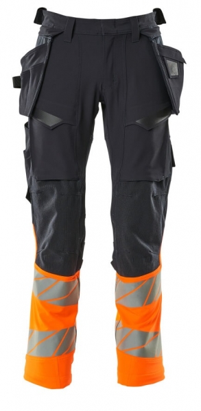 MASCOT-Warnschutz-Bundhose, ACCELERATE SAFE, 90 cm, schwarzblau/warnorange