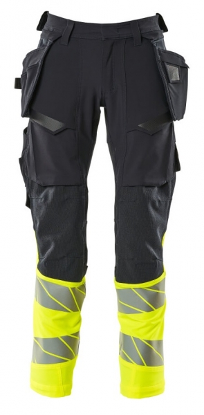 MASCOT-Warnschutz-Bundhose, ACCELERATE SAFE, 90 cm, schwarzblau/warngelb