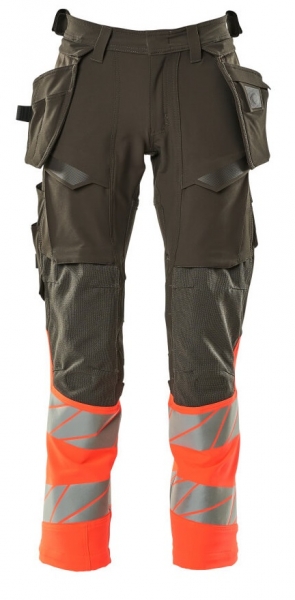 MASCOT-Warnschutz-Bundhose, ACCELERATE SAFE, 76 cm, dunkelanthrazit/warnrot
