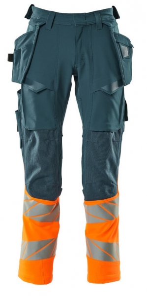 MASCOT-Warnschutz-Bundhose, ACCELERATE SAFE, 76 cm, dunkelpetroleum/warnorange