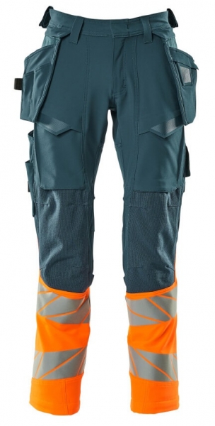 MASCOT-Warnschutz-Bundhose, ACCELERATE SAFE, 82 cm, dunkelpetroleum/warnorange