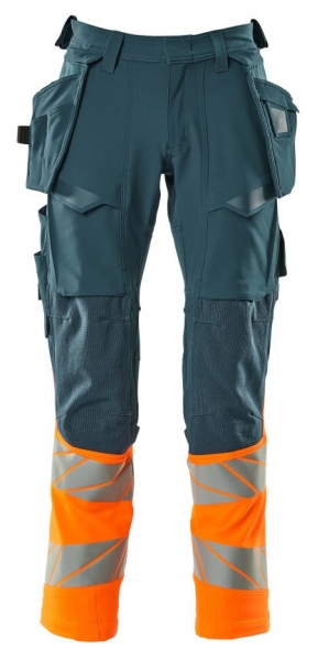 MASCOT-Warnschutz-Bundhose, ACCELERATE SAFE, 90 cm, dunkelpetroleum/warnorange