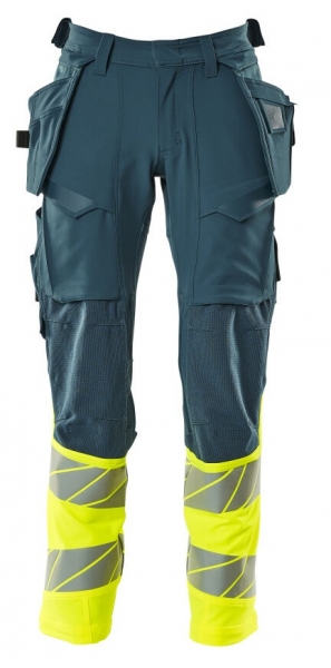 MASCOT-Warnschutz-Bundhose, ACCELERATE SAFE, 82 cm, dunkelpetroleum/warngelb