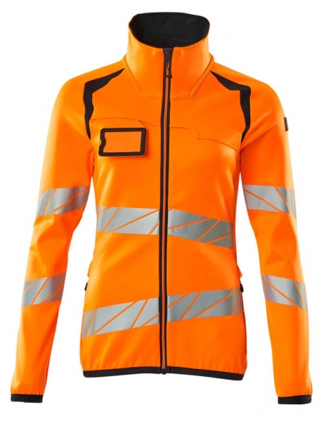 MASCOT-Warnschutz-Damen Fleecepullover, ACCELERATE SAFE, warnorange/schwarzblau