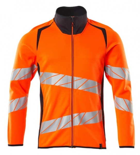MASCOT-Warnschutz-Sweatshirt mit Reißverschluss, ACCELERATE SAFE, warnorange/schwarzblau