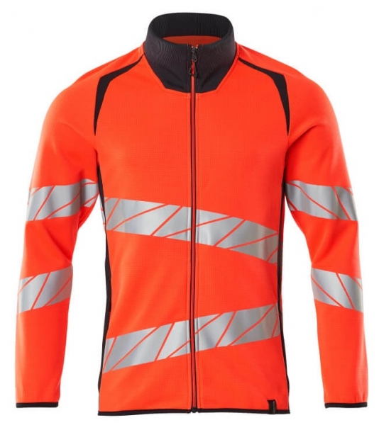 MASCOT-Warnschutz-Sweatshirt mit Reißverschluss, ACCELERATE SAFE, warnrot/schwarzblau