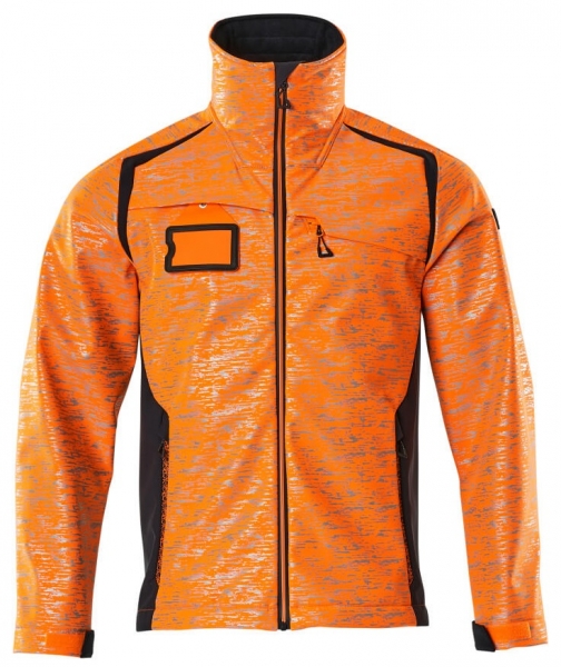MASCOT-Softshell Jacke, ACCELERATE SAFE, high vis orange/schwarzblau