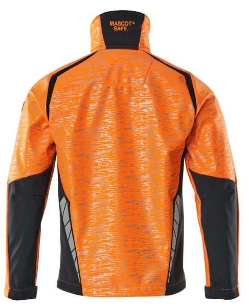 MASCOT-Softshell Jacke, ACCELERATE SAFE, high vis orange/schwarzblau