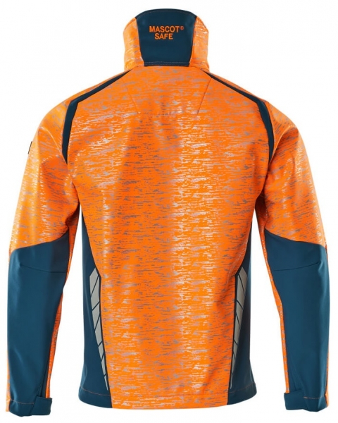 MASCOT-Softshell Jacke, ACCELERATE SAFE, high vis orange/dunkelpetroleum