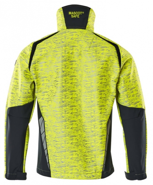 MASCOT-Softshell Jacke, ACCELERATE SAFE, high vis gelb/schwarzblau