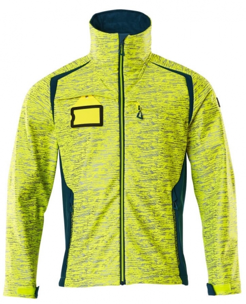 MASCOT-Softshell Jacke, ACCELERATE SAFE, high vis gelb/dunkelpetroleum