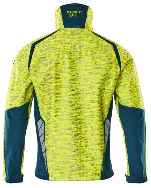 MASCOT-Softshell Jacke, ACCELERATE SAFE, high vis gelb/dunkelpetroleum