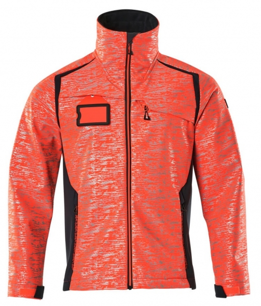 MASCOT-Softshell Jacke, ACCELERATE SAFE, high vis rot/schwarzblau
