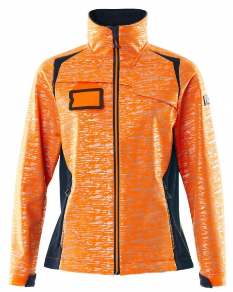MASCOT-Damen Warnschutz-Softshell Jacke, ACCELERATE SAFE, high vis orange/schwarzblau