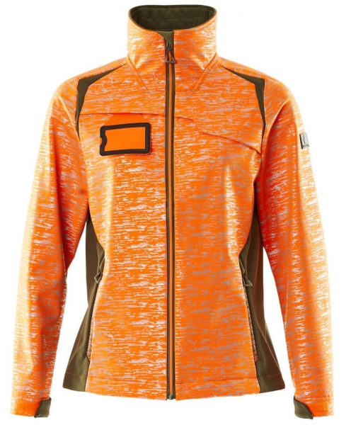MASCOT-Damen Warnschutz-Softshell Jacke, ACCELERATE SAFE, high vis orange/moosgrn