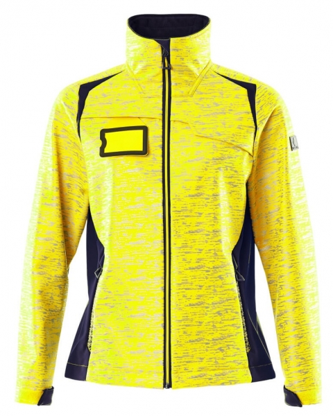 MASCOT-Damen Warnschutz-Softshell Jacke, ACCELERATE SAFE, high vis gelb/schwarzblau