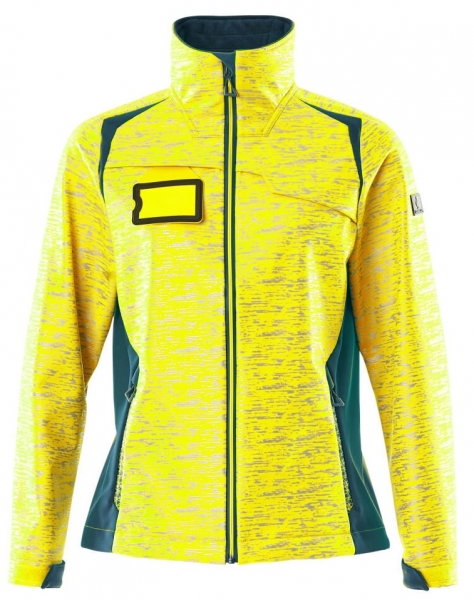 MASCOT-Damen Warnschutz-Softshell Jacke, ACCELERATE SAFE, high vis gelb/dunkelpetroleum