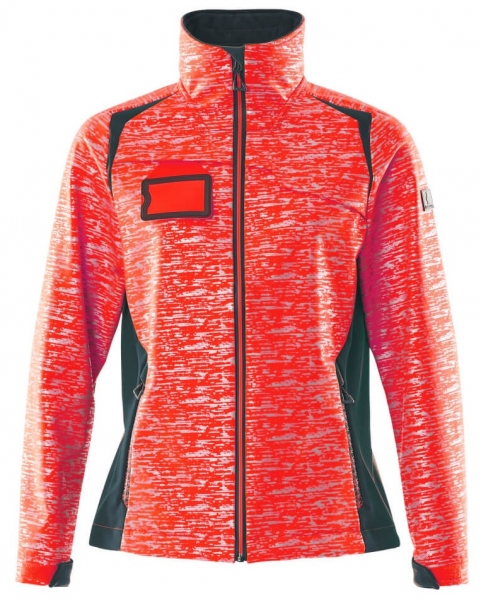 MASCOT-Damen Warnschutz-Softshell Jacke, ACCELERATE SAFE, high vis rot/schwarzblau