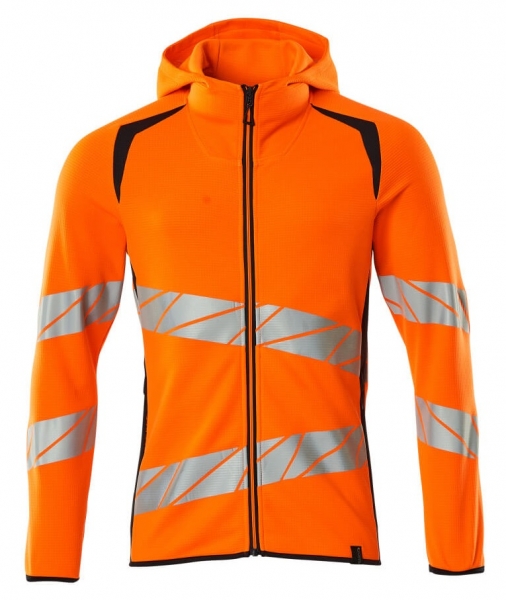 MASCOT-Warnschutz-Kapuzensweatshirt, ACCELERATE SAFE, high vis orange/schwarzblau