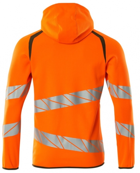 MASCOT-Warnschutz-Kapuzensweatshirt, ACCELERATE SAFE, high vis orange/moosgrn
