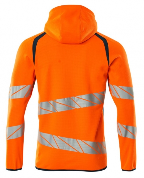 MASCOT-Warnschutz-Kapuzensweatshirt, ACCELERATE SAFE, high vis orange/dunkelpetroleum