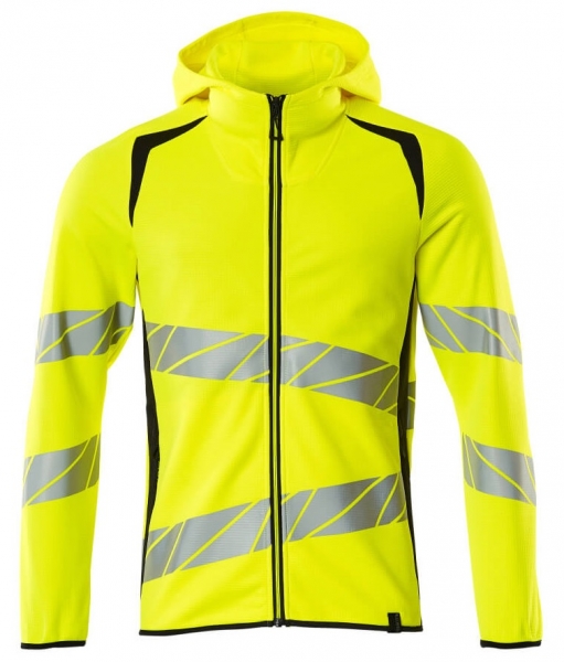 MASCOT-Warnschutz-Kapuzensweatshirt, ACCELERATE SAFE, high vis gelb/schwarzblau