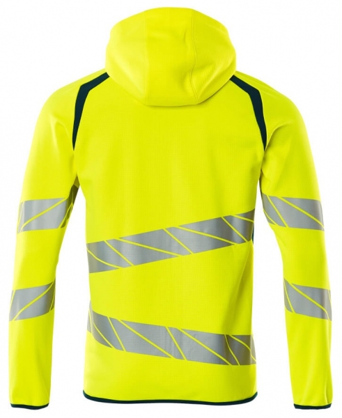 MASCOT-Warnschutz-Kapuzensweatshirt, ACCELERATE SAFE, high vis gelb/dunkelpetroleum