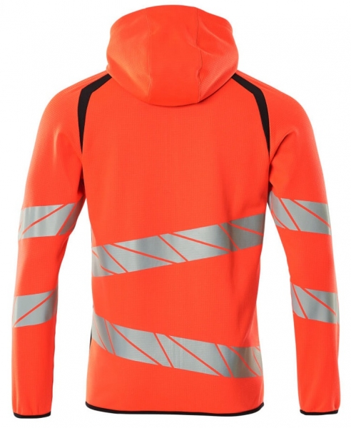 MASCOT-Warnschutz-Kapuzensweatshirt, ACCELERATE SAFE, high vis rot/schwarzblau