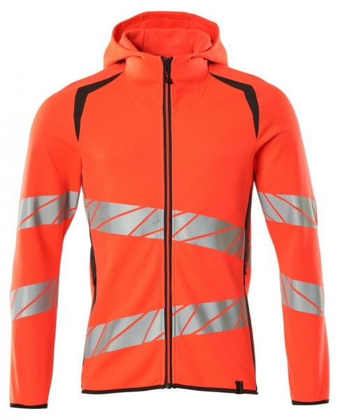 MASCOT-Warnschutz-Kapuzensweatshirt, ACCELERATE SAFE, high vis rot/dunkelanthrazit
