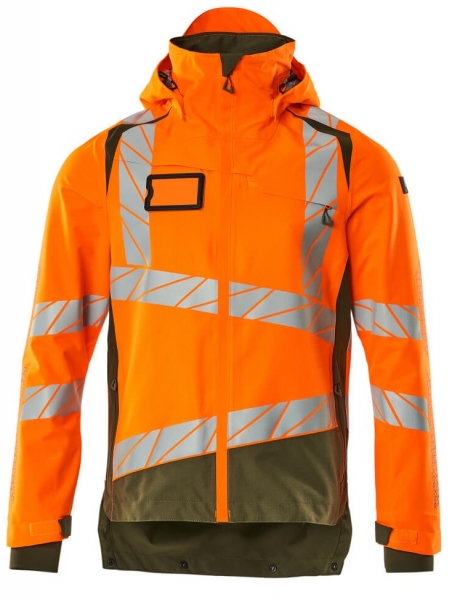 MASCOT-Warnschutz-Hard Shell Jacke, ACCELERATE SAFE, high vis orange/moosgrn