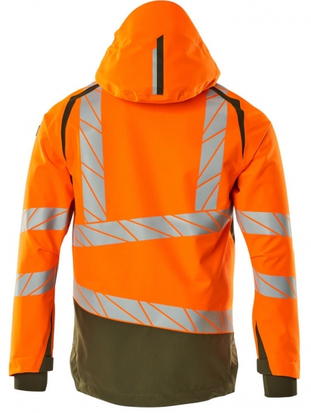 MASCOT-Warnschutz-Hard Shell Jacke, ACCELERATE SAFE, high vis orange/moosgrn