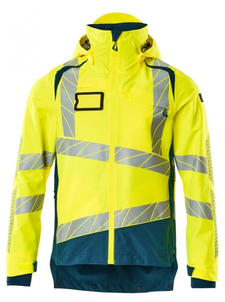 MASCOT-Warnschutz-Hard Shell Jacke, ACCELERATE SAFE, high vis gelb/dunkelpetroleum