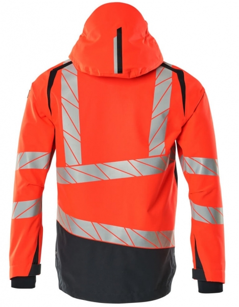 MASCOT-Warnschutz-Hard Shell Jacke, ACCELERATE SAFE, high vis rot/schwarzblau