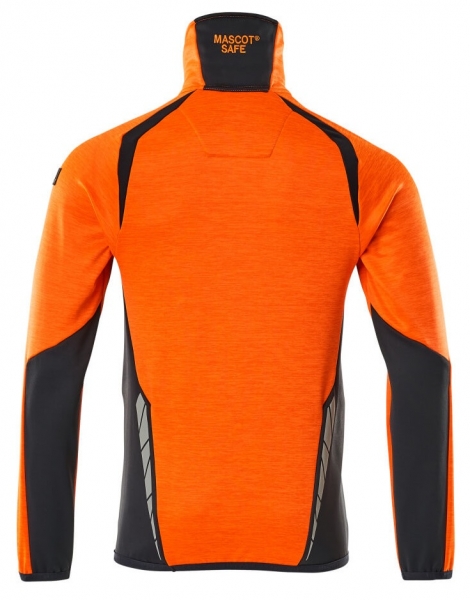 MASCOT-Warnschutz-Fleecepullover, ACCELERATE SAFE, high vis orange/schwarzblau