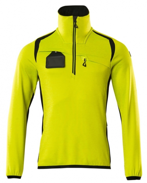 MASCOT-Warnschutz-Fleecepullover, ACCELERATE SAFE, high vis gelb/schwarz