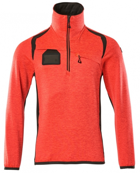 MASCOT-Warnschutz-Fleecepullover, ACCELERATE SAFE, high vis rot/dunkelanthrazit