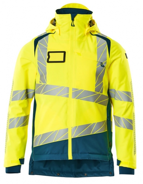 MASCOT-Warnschutz-Winterjacke, ACCELERATE SAFE, high vis gelb/dunkelpetroleum