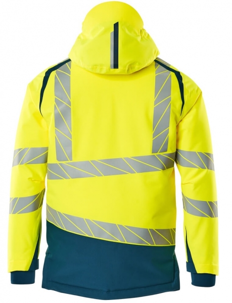MASCOT-Warnschutz-Winterjacke, ACCELERATE SAFE, high vis gelb/dunkelpetroleum